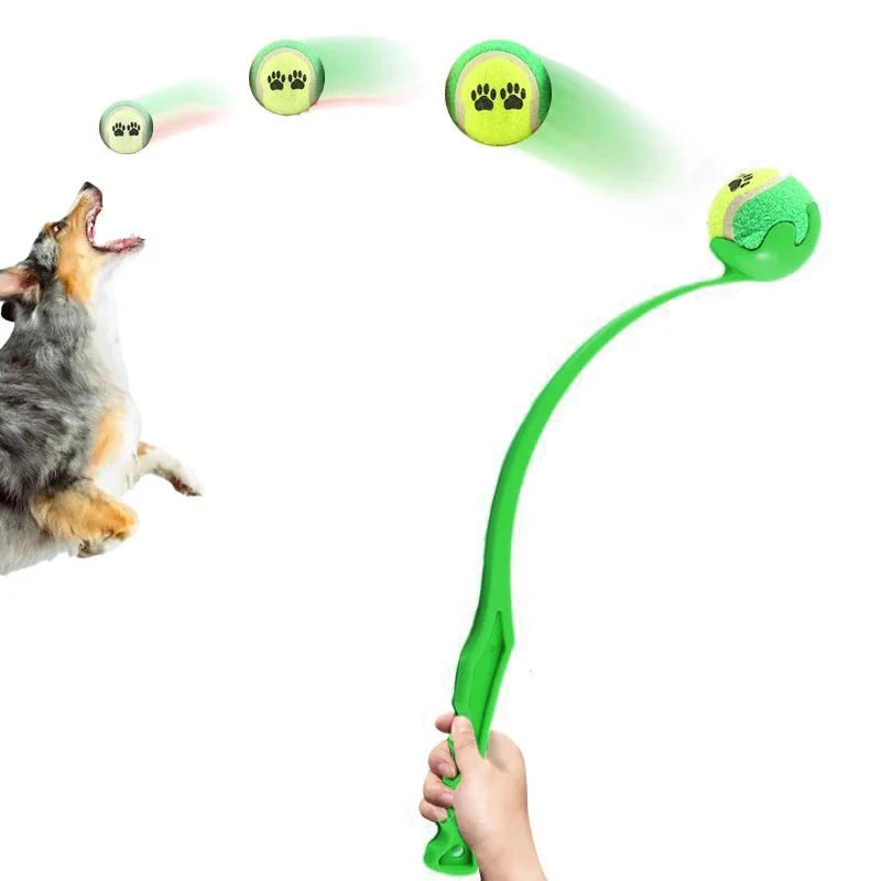Pet Tennis Ball Launcher Stick - Interactive Outdoor Dog Funny Training Interactive Ball Picking Toy Training Toys Pet Supplies
