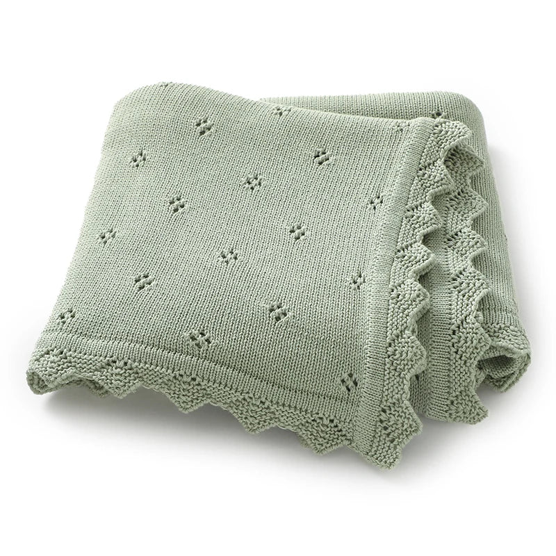 Baby Knitted Blankets Cotton 90*70cm Newborn Boy Girl Swaddle Wrap Best Comfort All Seasons Infant Unisex Stroller Bedding Cover
