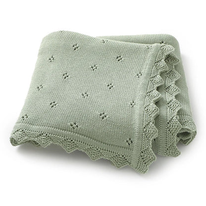 Baby Knitted Blankets Cotton 90*70cm Newborn Boy Girl Swaddle Wrap Best Comfort All Seasons Infant Unisex Stroller Bedding Cover