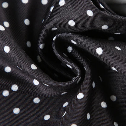 2025 Summer Vacation Beach 2 Piece Set Women Sexy Polka Dots Print Lace Up Halter Bra + Ruffles Micro Mini Skirts Swimsuit