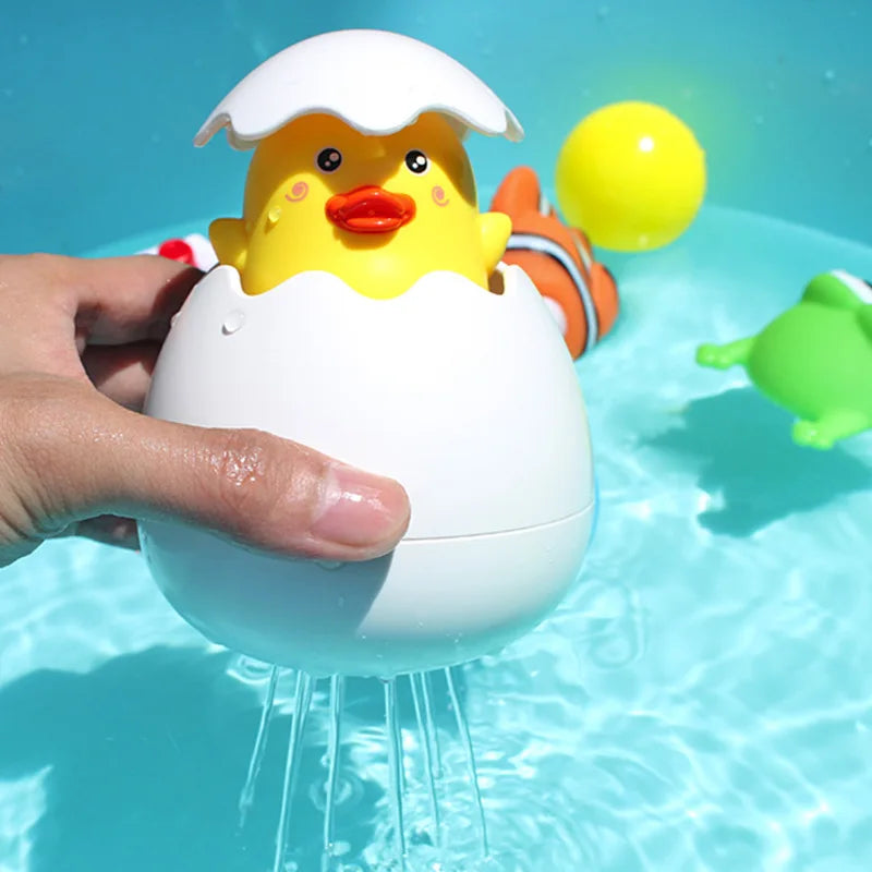 Kids Bath Toys Baby Cute Duck Penguin Egg Water Spray Sprinkler Bathroom Sprinkling Toy Beach Shower Swimming Toddler Toys Gift