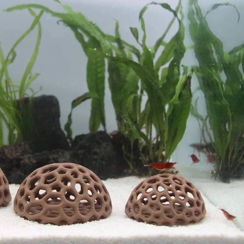 Aquarium Shrimp Dome Shelter Hollow Ball Se House Aquarium Decoration Moss Ball Pet Supplies Aquatic Equipment Scenery ﻿