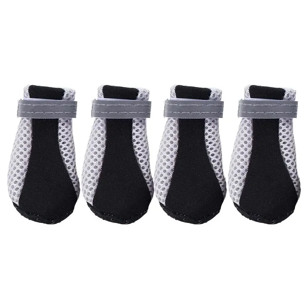Safe Anti-slip with Reflective Stripe Hot Pavement Mesh for Poodle Yorkshire Pet Supplies Dog Shoes Pet Rain Boots Dog Boots