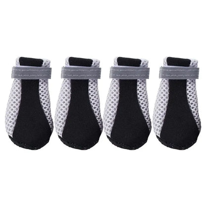 Safe Anti-slip with Reflective Stripe Hot Pavement Mesh for Poodle Yorkshire Pet Supplies Dog Shoes Pet Rain Boots Dog Boots