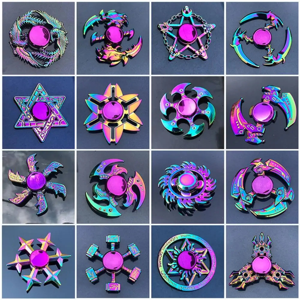 Dragon Wings Hand Spinner High Speed Low Noise Fingertip Gyro Alloy Anti Pressure Metal Rainbow Finger Spinner Children Toys