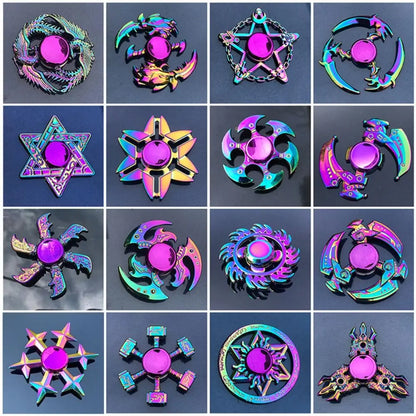 Dragon Wings Hand Spinner High Speed Low Noise Fingertip Gyro Alloy Anti Pressure Metal Rainbow Finger Spinner Children Toys