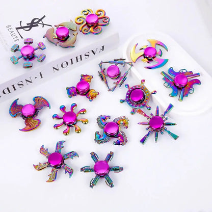 Dragon Wings Hand Spinner High Speed Low Noise Fingertip Gyro Alloy Anti Pressure Metal Rainbow Finger Spinner Children Toys