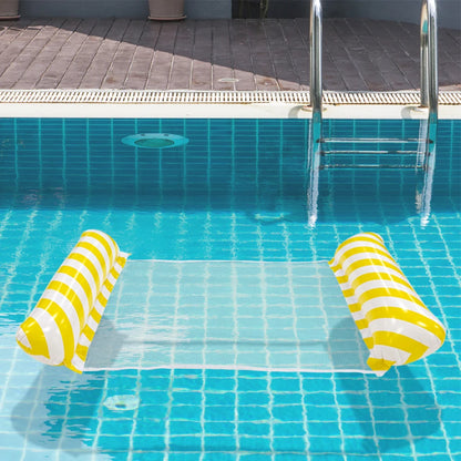 1pc Inflatable  Multi-Purpose Striped Floating Bed , Portable Water Lounge Raft for Swimming Pool Beach, Summer Relaxation