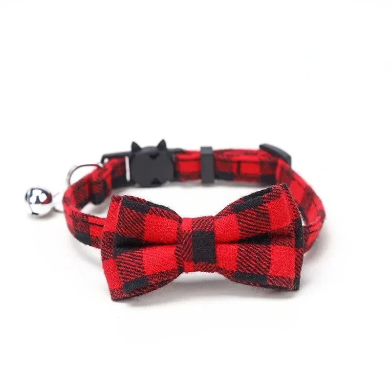 1PC Cute Cat Collar Small Puppy Cat Dog Collars Bow Kitten Collar Bowknot Necklace with Bell for Dog Cat Chihuahua Pet Supplies