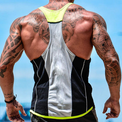 Fashion New Men's Vest Sports Fitness Sleeveless Vest Summer Casual Oversized Men's Top Y2K Style Breathable and Refreshing Vest