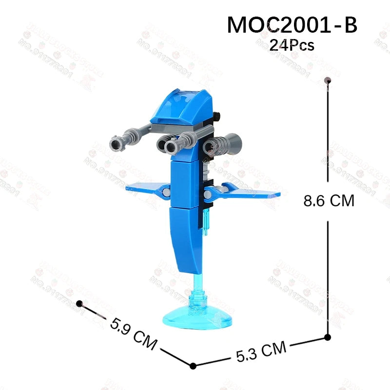 Sci-Fi Movie Series Droid Building Blocks Creative Mini Collector Turret Robot Annihilator Robot Model Bricks Toys For Kids Gift