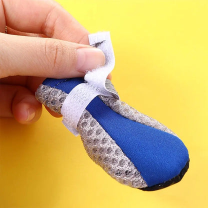 Safe Anti-slip with Reflective Stripe Hot Pavement Mesh for Poodle Yorkshire Pet Supplies Dog Shoes Pet Rain Boots Dog Boots