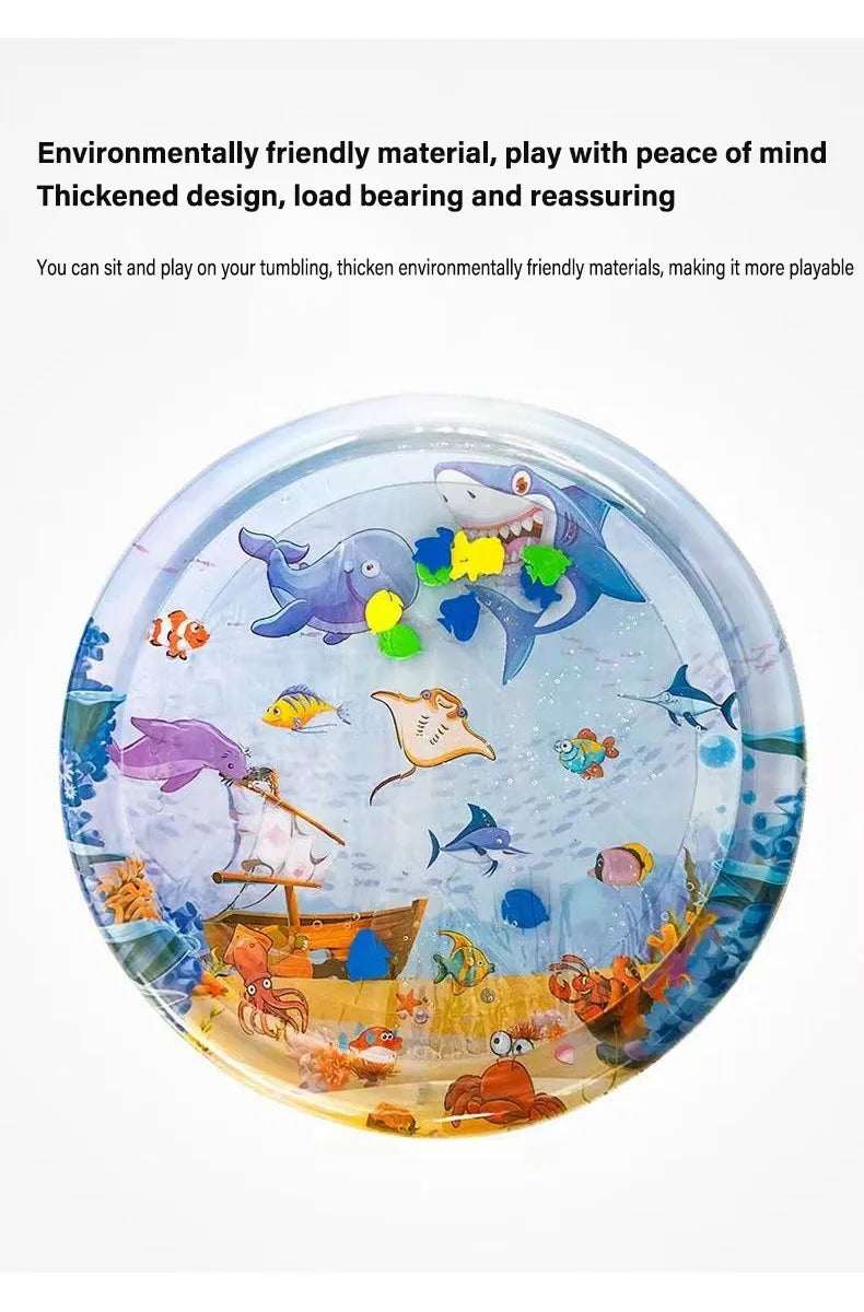 Sea Ocean Water Mat Sensory Water Mat Thickened Inflatable For Cat Pet Supplies Cleaning Cooling Mat Summer Cat Pets Accessories