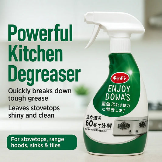 1pc Kitchen Grease Remover Spray, Powerful Stove Degreaser for Heavy Oil Stains, Fast-Acting Foam Cleaner for Cooktop,glass clea
