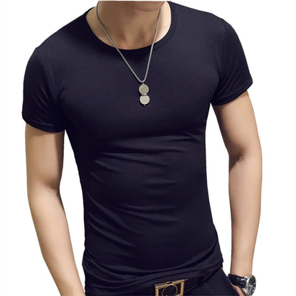 7 Colors Slim Man's T-shirt Short Sleeve Streetwear Gym Clothing Tee Top Plain Running Shirt Camiseta Masculina Tee Shirt Homme