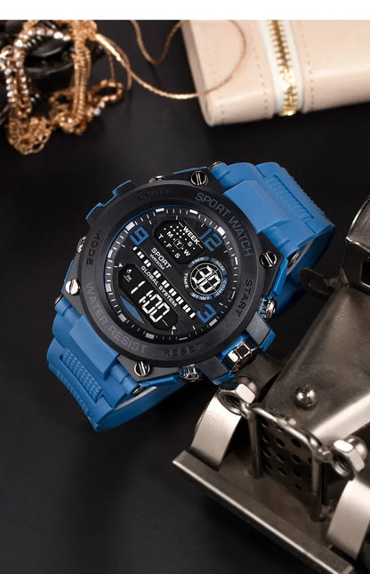MAYZHISU Sports Electronic Watch for Man Student Teens Outdoor Waterproof Men's Sports Watches LED Digital Clock