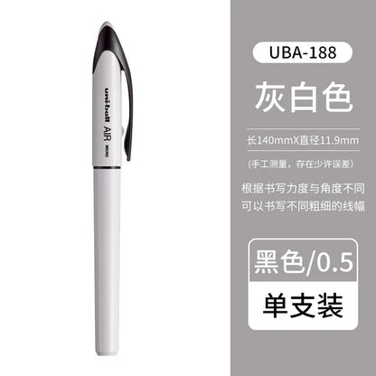 Uni Ball Air Micro Gel Rollerball Pen UBA-188 0.5/0.7MM Japanese Stationery Black Technology Straight Liquid Free Control Ink