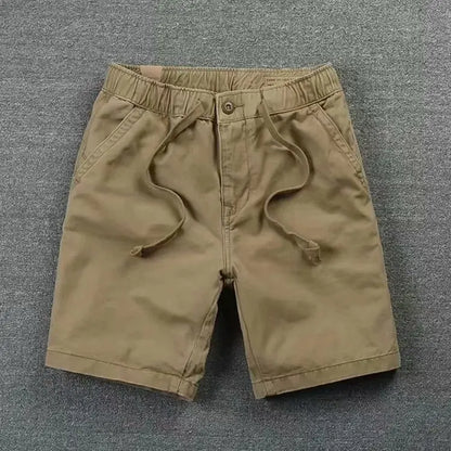 2024 New Summer American Retro Outdoor Hip Hop Men's Fashion Elastic Waist Zipper Minimalist Beach Leisure High Street Shorts