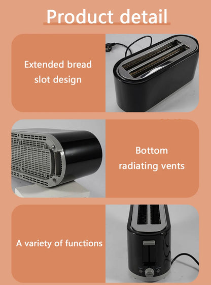 DMWD 4 Pcs Household Toaster Bread Oven 7 Gears Automatic Sandwich Maker Breakfast Machine Double-side Heating Baking Tool 220V