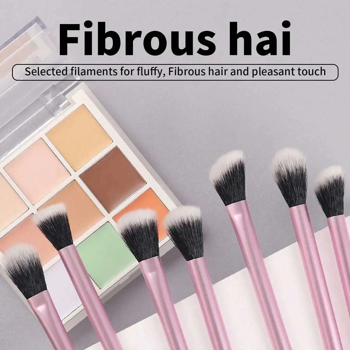 22pcs Makeup Brush Set Including 20pcs Professional Aluminum Tube Makeup Brushes, 2pcs Air Cushion Puffs For Daily Use