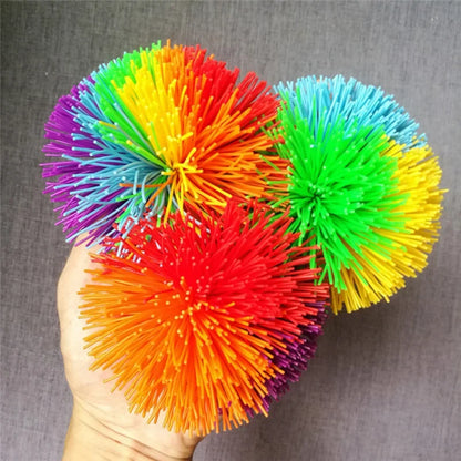 6/8/10cm Jugging Ball Colorful Rubber Wire Ball Toy For Kids Anti-Stress Stretchy Ball Children's Novelty Toys Funny Rubber Toy