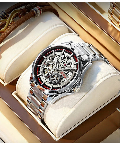 Unique Design AILANG Skeleton Dial Watch Men Luxury Brand Automatic Mechanical Men Watches relogio Waterproof