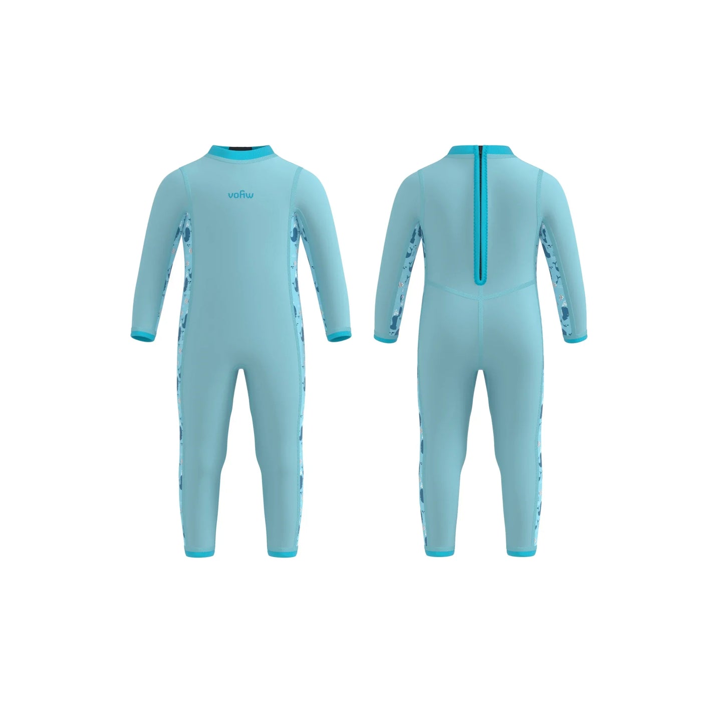 Boys Girls Toddlers 2mm Neoprene Wetsuit Back Zipper Infants Wet Suits Full Swimsuit Warm One Piece Bathing Swimming Suit