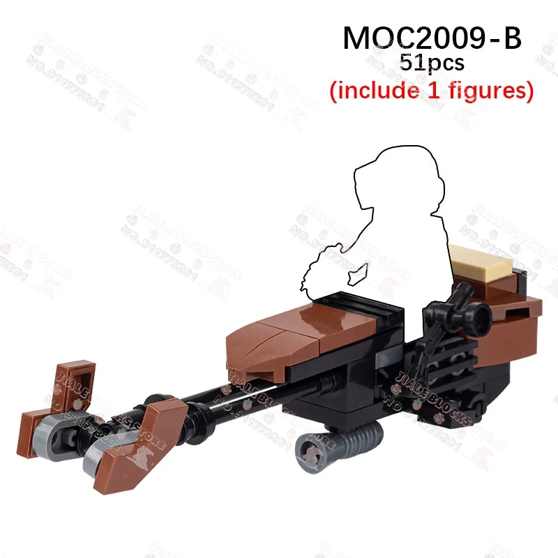 Sci-Fi Movie Series Droid Building Blocks Creative Mini Collector Turret Robot Annihilator Robot Model Bricks Toys For Kids Gift