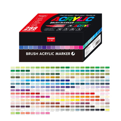 Guangna 360 288 Colors Acrylic Markers Brush Pens Fabric Rock Painting Pen Stone Ceramic Glass Wood Making school Art Supplies