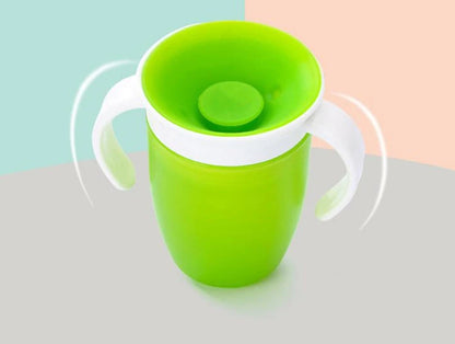 Baby Learning Drinking Cup With Double Handle Flip Lid 360 Degrees Can Be Rotated Leakproof Cup Infants Water Cups Bottle