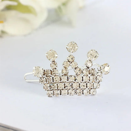 Bling Pearl Dog Collar Small and Medium Dogs Crown Hair Clips Puppy Accessories Doggy Heart and Bone Necklace Pet Supplies