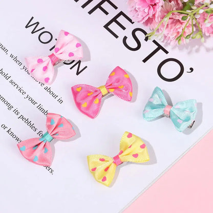 Hair Clips For Dogs Cat Sweet Bow Hairpins Colorful Hair Barrette Puppy Beauty Supplies Pet Butterfly Bows Pet Supplies