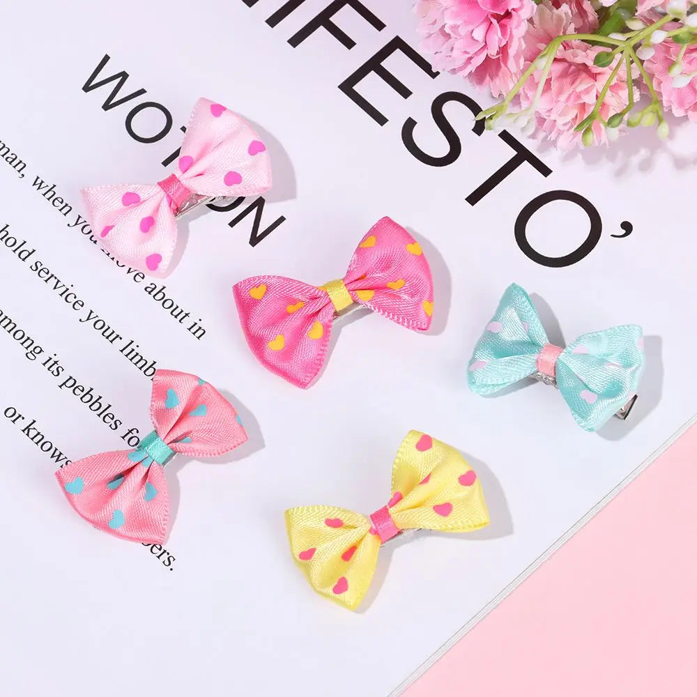 Hair Clips For Dogs Cat Sweet Bow Hairpins Colorful Hair Barrette Puppy Beauty Supplies Pet Butterfly Bows Pet Supplies