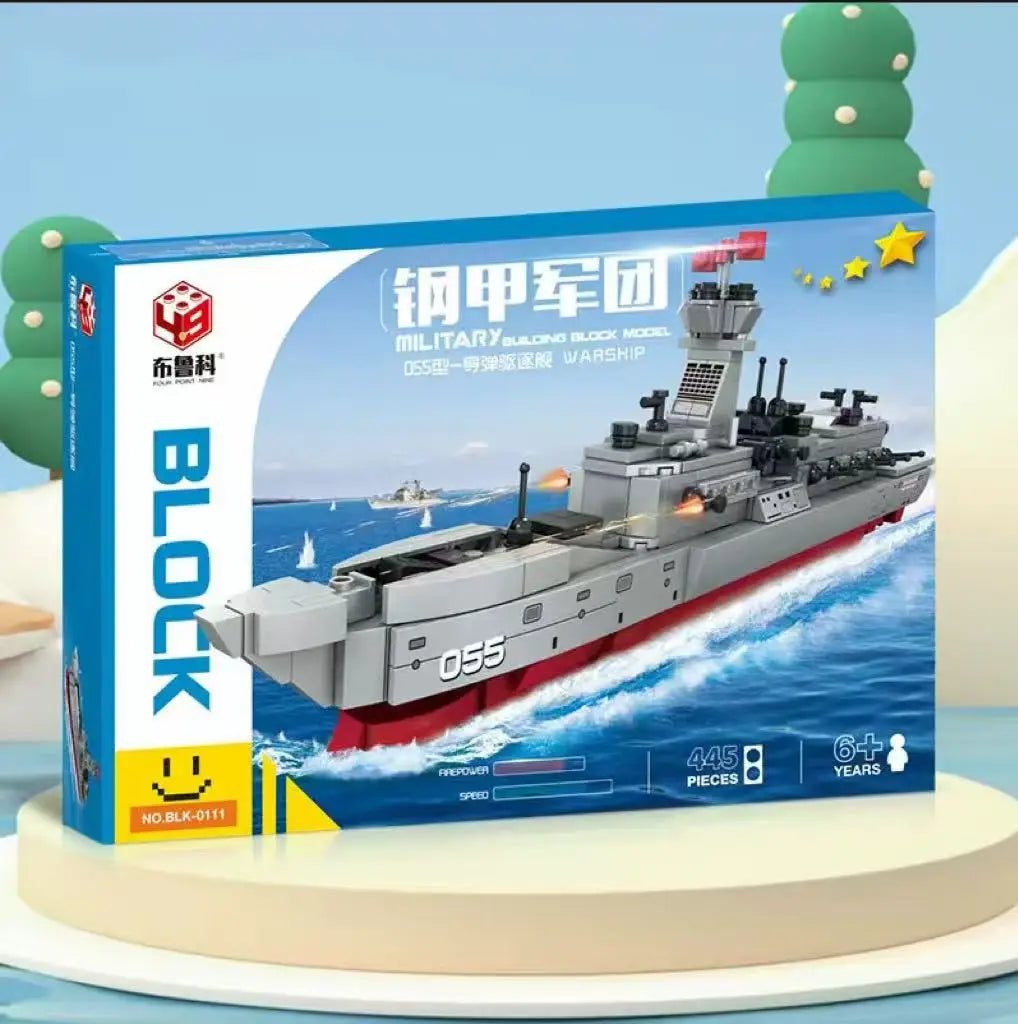 Ww2 Military Ship Army Ocean Cruiser Warship Nuclear Submarine Building Blocks Aircraft Bricks City Toys for Kid Christmas Gift