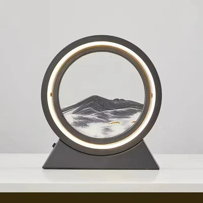 Sandscape Kinetic Sand Art Picture Quicksand Table Lamp Dynamic Liquid Hourglass Moving Sand Painting Flowing Sand Home Decor