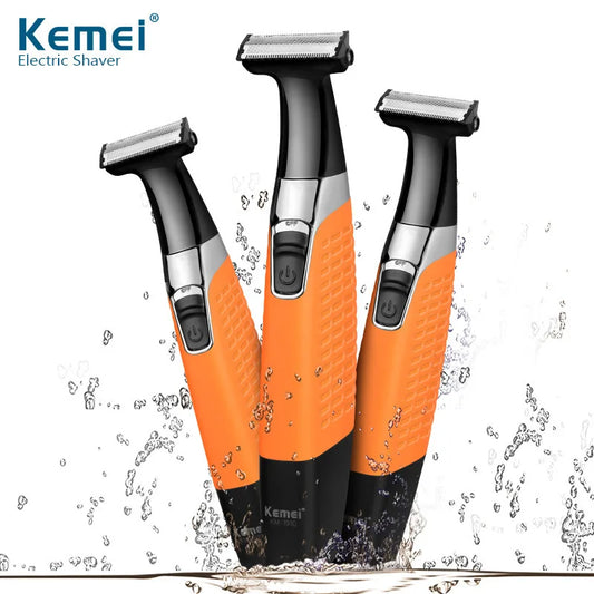 kemei body trimmer rechargeable electric shaver beard shaver electric razor men shaving machine hair trimmer face care