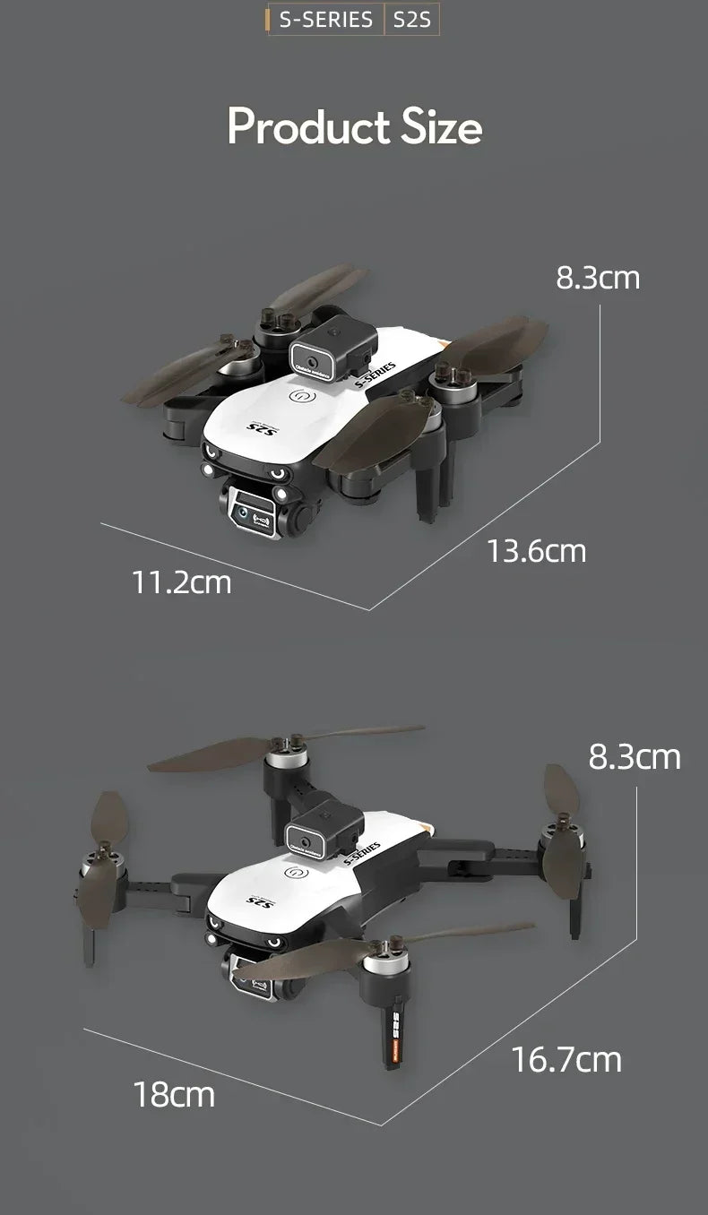 Lenovo S2S Mini Drone 8K HD Professional 4K Dual Camera Obstacle Avoidance Brushless Motor Foldable Rc Quadcopter Toys Gift