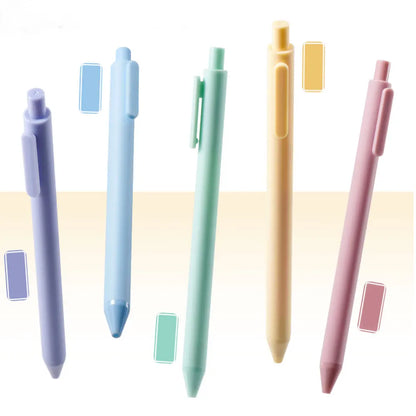 5Pcs New 2025 Kaco Sunrise Impression Cute Colors Gel Pens 0.5mm Retractable Kawaii Pen Stationery for Kids School Supplies
