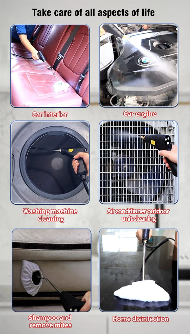 220V Pressure Handheld High Steam Cleaners Air Conditioners Kitchen Hood Car 2500W Steam Clean Floor Steam Cleaning Tool