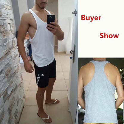 2023 New Bodybuilding Brand Jogger Gym Singlet Training Bodybuilding Tank Top Vest Shirt Sleeveless Fitness Cotton Shirt For Men