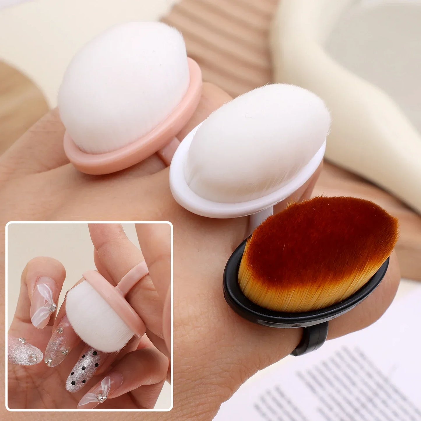10pcs Professional Nail Dust Brush Art Brush Remove Gel Polish Powder Cleaning Tool Beauty Makeup Brushes Manicure Accessories