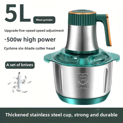 304 Stainless Steel Multifunctional Electric Food Processor 2L 3L 5L Meat Grinder Mincer Vegetable Chopper Slicer 220V EU Plug