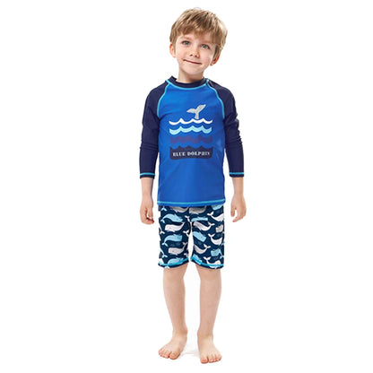 Boys Girls Swimsuit for Kids Toddler 2 to 3 4 5 6 7 8 Years Cute Shark Children's Swimwear Suit Tops+Shorts 2pieces Swim Outfits