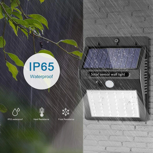 6/30 LED Solar Light PIR Motion Sensor Wall Light Outdoor Solar Lamp Waterproof Solar Powered Sunlight Street Lamp Garden Decor
