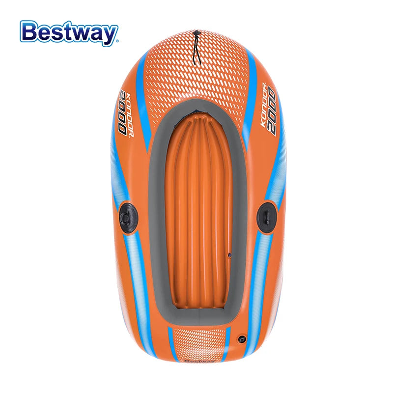 Bestway 61136/61140/61142/61146 1-3 Person Heavy Duty Inflatable Kayak - Long Lasting PVC Rafting Adventure Boat for Thrilling