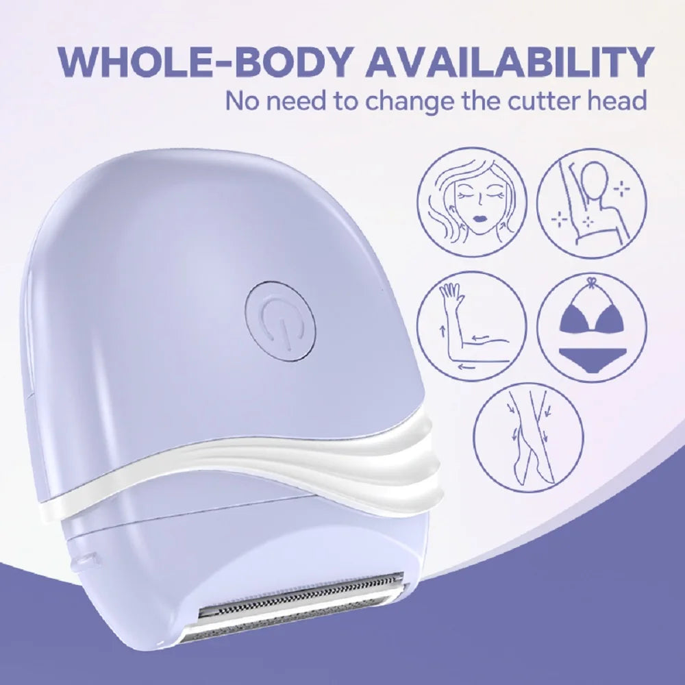Women's Epilator Electric Hair Shaver Mini Hair Removal Trimmer Portable Body Hair Remover Razor Armpit Arm Leg Hair Epilator