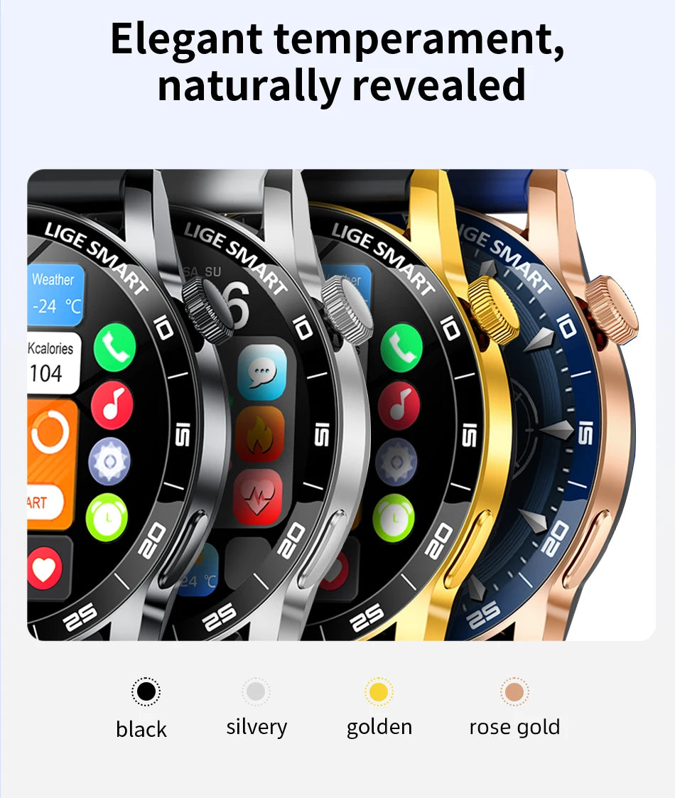 LIGE 2026 Voice Calling Smart Watch Men 1.38" HD IP68 Waterproof Sports Fitness Watches New Man Women Smartwatch For Android iOS