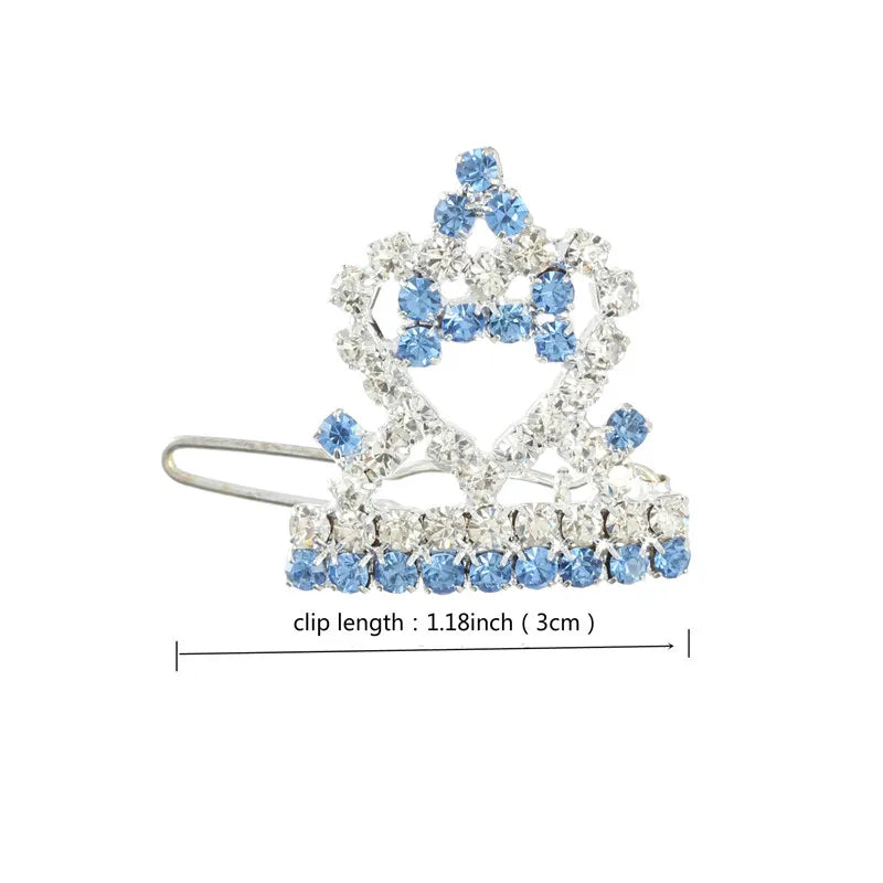Bling Pearl Dog Collar Small and Medium Dogs Crown Hair Clips Puppy Accessories Doggy Heart and Bone Necklace Pet Supplies