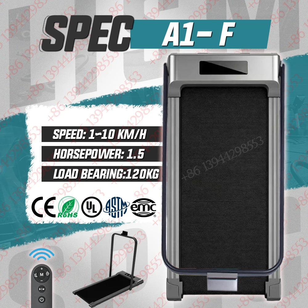 Household Flat Treadmill Indoor Mini Folding Silent Electric Shock-absorbed Flat Treadmill Simple Walking Pad Fitness Equipment