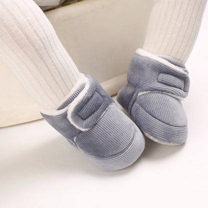Winter Baby Cotton Shoes Thick Plush Snow Boots Soft Casual Walking Shoes for 0-18 Month Old Comfortable Toddler Footwear